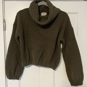 Women's Turtle Neck Crop Sweater